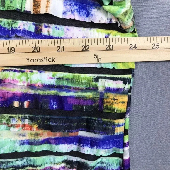 IC BY CONNIE K Textured Tiered Ruffle Tunic Top Size XL Pockets Colorful Artsy - Picture 12 of 15